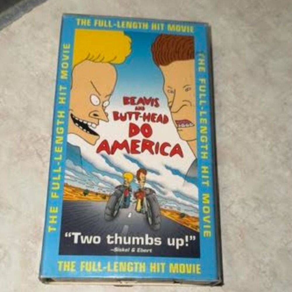 Vintage Y2K Beavis & Butthead Do America Retro VHS Movie Video Tape Cassette